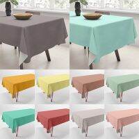 Simple Monotone Solid Color Pattern Printed Dining Room Tablecloth Home Decor Rectangular Party Tablecloth