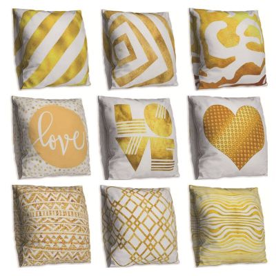Geometric Pillow Case Yellow Geometric Double Sides Fashion Pillowcase Throw Pillow Cover Home Decorative