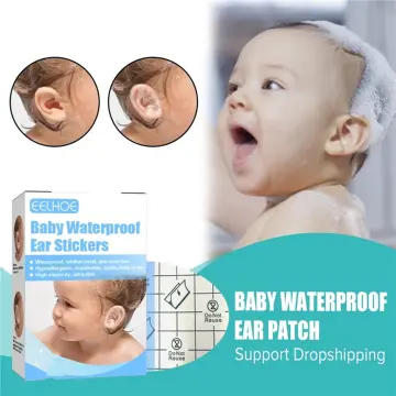 60 Pcs Ear Covers Waterproof Baby Shower Swimming Ear Stickers Newborn Ear  Plugs Kids Disposable Ear Tape Ear Protectors Showering Surfing Snorkeling  or Other Water Sport 