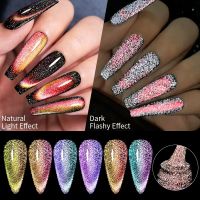 LILYCUTE 7ml Reflective Cat Magnetic Nail Gel Polish 9D Flowing Semi Permanen UV Led Polish Soak Off Cat Magnetic Nail Art Gel