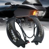 ไฟสัญญาณเลี้ยววิ่งสีเหลืองอำพัน/ไฟ LED สีขาวสำหรับ Road Glide 2015-2020