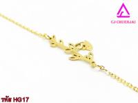 CJ Jewelry สร้อยข้อมือแฟชั่นพร้อมจี้ สแตนเลสแท้  รหัส HG17