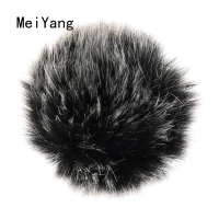 MeiYang Universal หนีบไมโครโฟนแบบไร้สาย Furry Windscreen สำหรับกระจกรถยนต์กันลม Muff นุ่ม Lapel หนีบไมโครโฟน 5 มม.