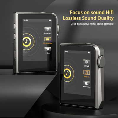 RUIZU เครื่องเล่น HiFi MP3บลูทูธไร้เสียงหน้าจอสัมผัสความละเอียดสูง E-Book เครื่องเล่นเสียงดิจิตอลความละเอียดสูงแบบพกพาลำโพงขนาดเล็ก MP4เครื่องเล่นเพลงการ์ดสนับสนุน TF