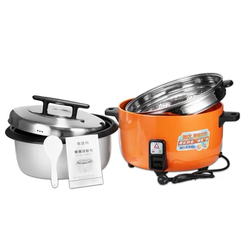  Rice Cooker Large Capacity 8L /10L /13L /18L /30L With Steamer  Canteen Hotel Commercial Hotel Home Old-fashioned Large Rice Cooker 8-60  People (Size : 8L): Home & Kitchen