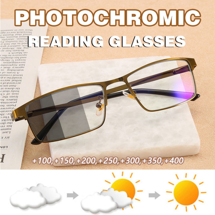 New Photochromic Reading Glasses for Men Anti-Blue Light Glasses With ...