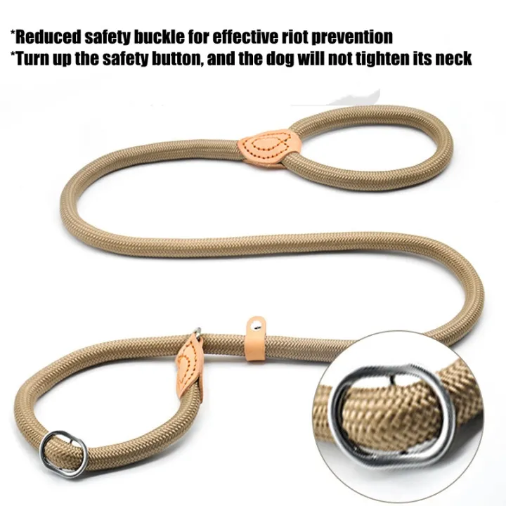 dog-leash-slip-rope-lead-leash-heavy-duty-braided-rope-adjustable-training-leashes-nylon-pet-lead-8-14mmfor-large-small-dogs