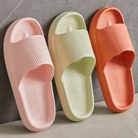 Women Thick Platform Cloud Slippers Summer Beach Eva Soft Sole Slide Sandals Leisure Men Ladies Indoor Bathroom Anti-slip Shoes House Slippers