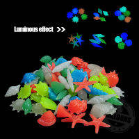 2050100ชิ้นถุง Luminous Conch Shell ปลาดาวระยะยาว Luminous ประดิษฐ์ Luminous ตกแต่ง Aquarium ภูมิทัศน์