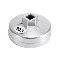 74mm 14 Flute Aluminum Oil Filter Wrench Socket Remover Tool 903 Silver Color for BMW Audi Benz Chery Bora Golf Jetta Santana