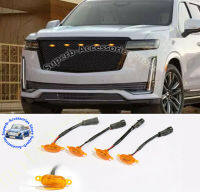 For Cadillac Escalade 2021 5pcs Yellow Grille LED Light Raptor Style Grille Cover Grille Trim Car Stlying Car Accessories