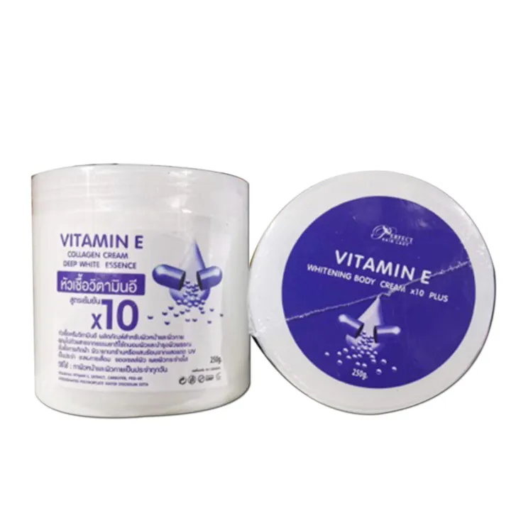 Authentic Vitamin E Collagen Cream Deep White Essence x10 from Bangkok