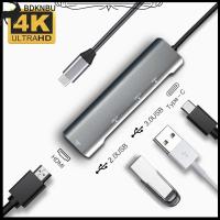 BDKNBU 4 In 1 PD ที่ชาร์จ PD 4K HDMI USB C ฮับ Type-C แยกแท่นวางมือถือ