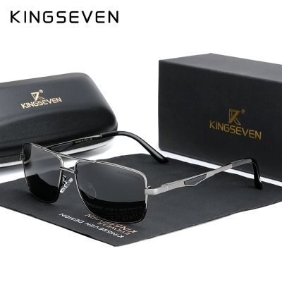 KINGSEVEN แว่นกันแดดโพลาไรซ์สี่เหลี่ยมคลาสสิกสำหรับผู้ชายแว่นตากันแดดขับรถชาย N7906ป้องกันยูวี Oculos
