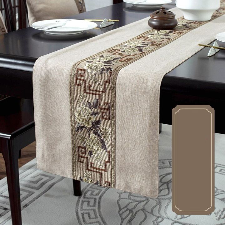 1ผ้าปูโต๊ะสไตล์จีนวัสดุผ้าฝ้ายและผ้าลินินที่มีที่รองจานและปลอกหมอนเหมือนกันผ้าเช็ดจาน-ผ้าปูโต๊ะ-ผ้าชา
