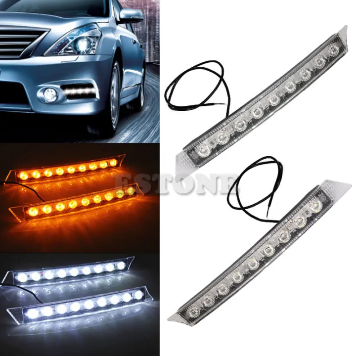 auto-led-lights-2x-9leds-daylight-daytime-running-driving-drl-led-light-yellow-turn-signals-car-exterior-light-bulbs