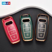 [Car Parts]Soft TPU รถ Remote Key Shell Fob สำหรับ Audi A6 C8 A7 A8 Q8 A6L Q8 C8 D5 E-Tron รถสมาร์ทคีย์ Protector Keychain