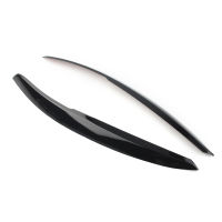 Glossy Black Car Headlight Lamp Eyebrow Eyelid Trim Cover For VW Polo Mk5 6R 6C 2010 2011 2012 2013 2014 2015 2016 2017 2Pcs