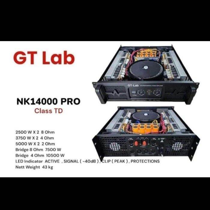Gt Lab Nk14000 Pro Power Amplifier Class Td Ampli Nk 14000 Original COD