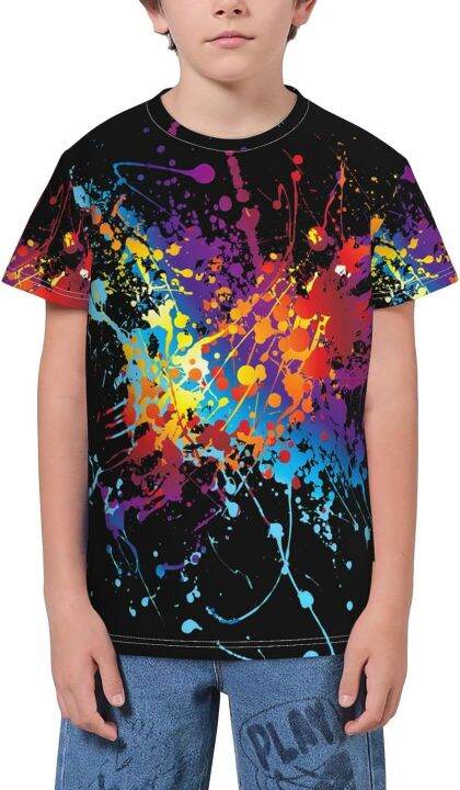 neon splatter shirt