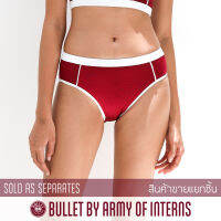 BULLET BY ARMY OF INTERNS กางเกงว่ายน้ำ ขายแยกชิ้น กางเกงเอวต่ำ รุ่น Primary low-waist / สีแดง