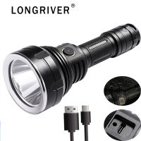 GT40 LED Powerful Flashlight TYPE C USB Rechargeable Flashlight Power Display Aluminum Alloy Outdoor Waterproof Flashlight