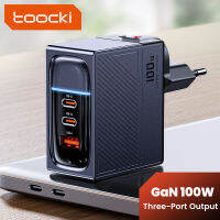 Toocki 100W เครื่องชาร์จ GaN ชาร์จเร็ว4.0 QC3.0 PD4.0หน้าจอดิจิทัลหัวปลั๊ก USB Type C ที่ชาร์จเร็วสำหรับ Macbook iPhone 14 13 Samsung S22 Xiaomi Huawei