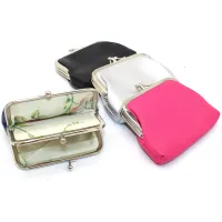 【CW】☊✘  Coin Purse Color Layer Card Holder Buckle Wallet Money New