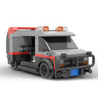 MOC ATeam GMC Vandura building block set simulation transport vehicle model creative diy educational toy with side and back door