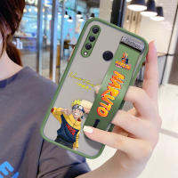 UCUC เคสโทรศัพท์เคสสำหรับ Huawei Y9 Prime 2019 (มีสายรัดข้อมือ) กันกระแทก Frosted กลับการ์ตูนตุ๊กตาอุสึมากินารูโตะเคสมือถือ เคสโทรศัพท์ เคสชายขอบฝาครอบเลนส์ป้องกันเลนส์โทรศัพท์บางเฉียบกรณี