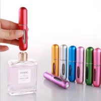 5/8ML Traveling Perfume Atomizer Portable Liquid Container For Cosmetics Mini Metal Aluminum Pump Spray Empty Bottle Refillable Travel Size Bottles Co