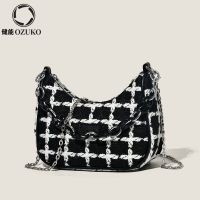 ✣♘✶ Kin to the high of appearance bag female 2022 new tide niche French chain portable inclined shoulder one alar package