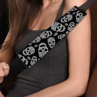 Car safety belt shoulder protector universal 3D skull head safety belt protective cover anti strangulation neck decorative produ Seat Covers