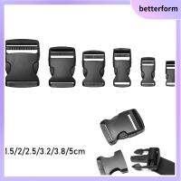 BETTERFORM 2/5/10/20/30 pcs ปรับได้ ฮาร์ดแวร์ Dual สายรัดกระเป๋า หัวเข็มขัดโค้ง ล็อคสร้อยข้อมือ Paracord หัวเข็มขัดด้านข้าง อะไหล่เข็มขัดเป้