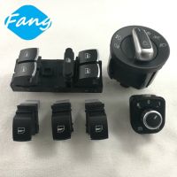 6pcs/set switch For VW Headlight Side Mirror Master Window door switch set for VW Golf MK5 6 Jetta MK 3 Passat b6 CC Golf Plus