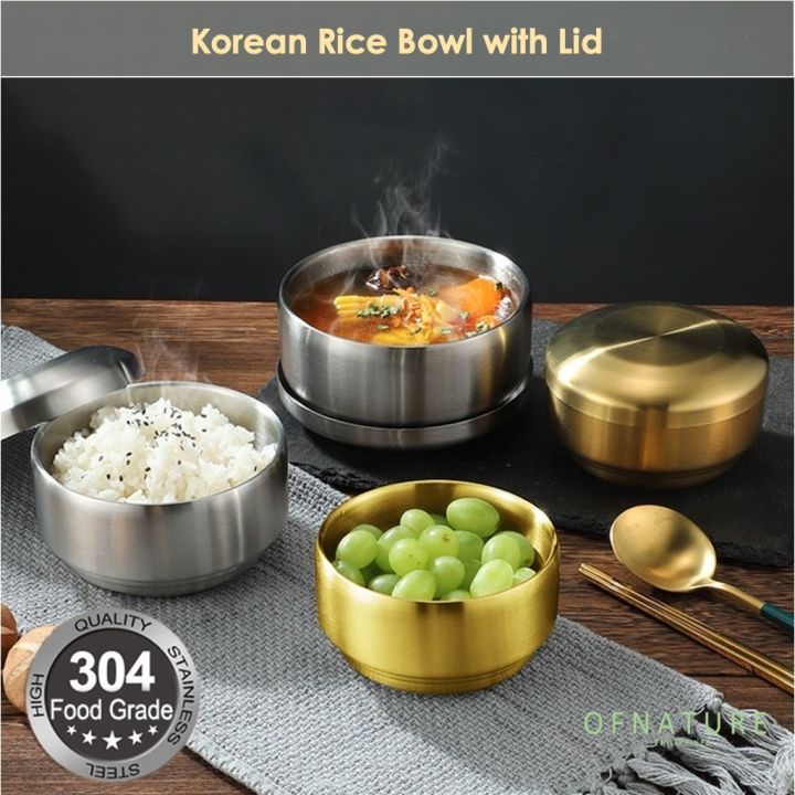 Axon kitchen products OFNATURE 304 Stainless Steel Korean Rice Bowl ...