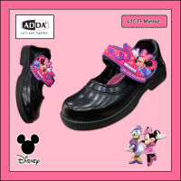 รองเท้านักเรียนอนุบาลหญิง ADDA Minnie Mouse &amp; Daisy Duck รหัส 41C13 รองเท้าเด็กอนุบาลสีดำ รองเท้านักเรียนหญิงหนังดำ รองเท้าอนุบาลหญิง