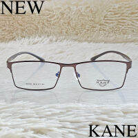 แว่นตา KANE สำหรับตัดเลนส์ กรอบแว่นตา ชาย-หญิง Fashion รุ่น 5608 สีน้ำตาล กรอบเต็ม ทรงเหลี่ยม ขาข้อต่อ Stainless Steel