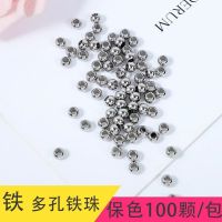 [COD] [Factory direct sales] multi-color perforated iron beads/package 3/4/5/6/8/10MMDIY accessories