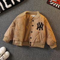 Autumn and Winter Boys Thickened Coat 2023 New Big Boys Cotton Coat Jacket Childrens Baby Warm Baseball Jersey Cups