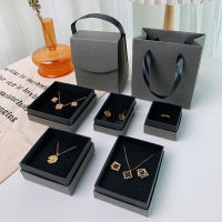 Paper Case Case Gift Jewellry Accessories Packaging Earrings Gray Black Necklace Jewelry Jewelry Box