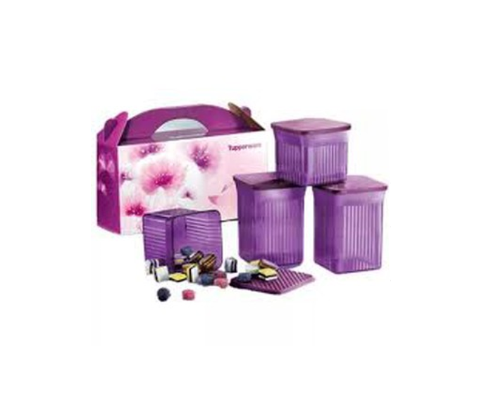 Tupperware Elegant Square & Round Set with Gift Box - Emerald Green