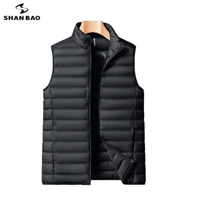 ZZOOI 4XL 5XL 6XL 7XL 8XL mens down jacket vest winter brand clothing lightweight and warm stand-up collar casual zipper down jacket