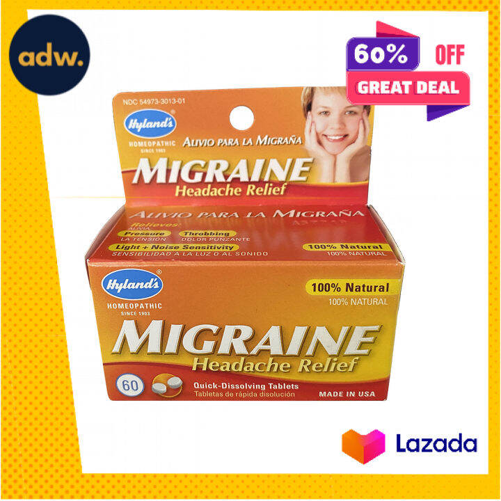 Hyland's, Migraine Headache Relief, 60 Tablets Lazada PH
