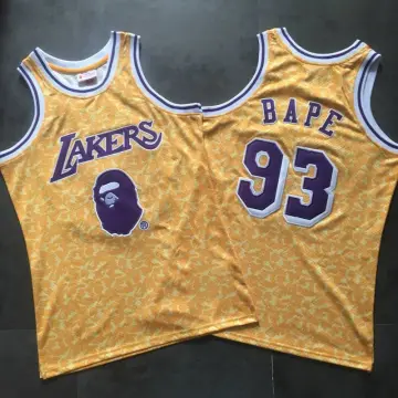 A Bathing Ape x M&N Los Angeles Lakers Jersey Shorts - Orange