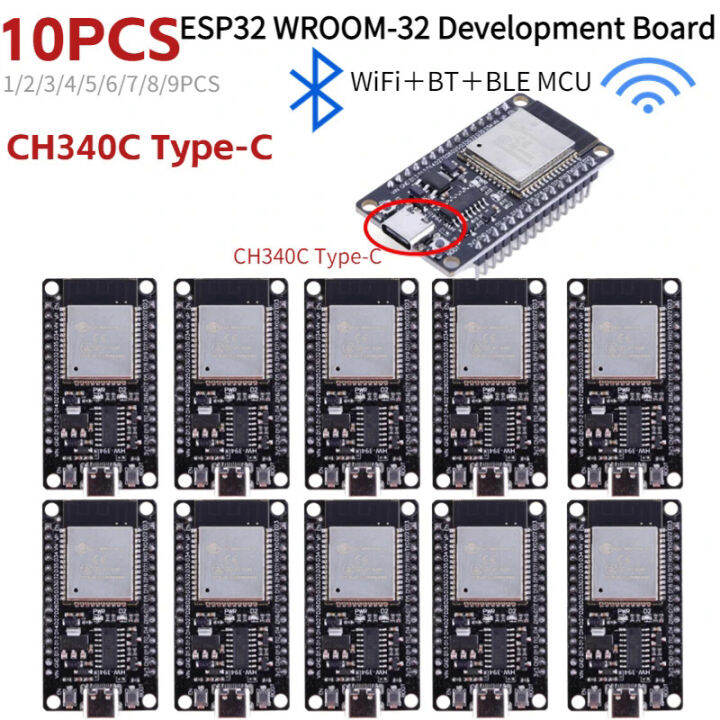 ESP32 WROOM-32 Development Board Nodemcu ESP32 TYPE-C CH340C ESP32-S ...