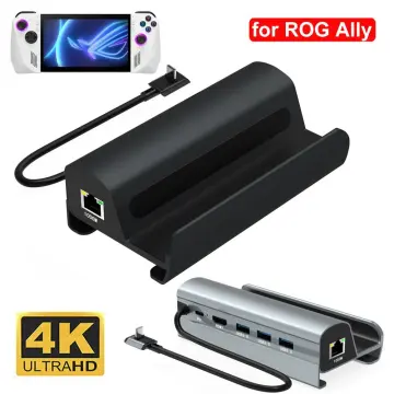 For ROG Ally Dock Console Hub 4K 60Hz USB C Docking Station Gigabit  Ethernet 1000Mbps Dock Stand Type C USB 3.0 2.0 PD 100W