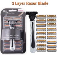 Shaver Brand Men Razor Shaving Three Layer Blade Shaver Reusable Razor Imported Blade Multi Tool Head Change Blades