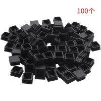 Hot 100pcs Plastic Square Tube Inserts End Blanking Caps 20mm x 20mm Black