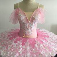 Pink Ballet Tutu Dress Women professional Ballet Swan Lake Delicate lace Dance Dress Girls Bailarina Stage Performance Costume